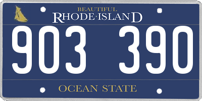 RI license plate 903390