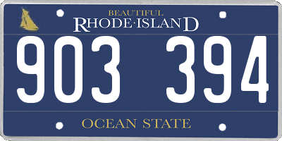 RI license plate 903394