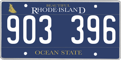 RI license plate 903396