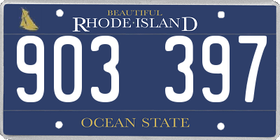 RI license plate 903397