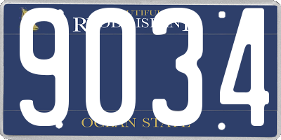 RI license plate 9034