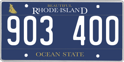 RI license plate 903400