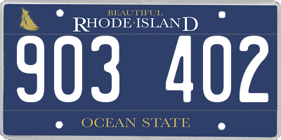 RI license plate 903402