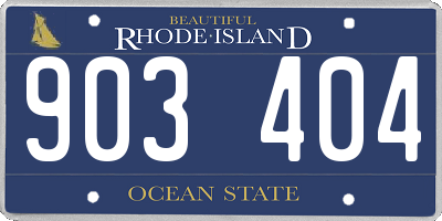 RI license plate 903404
