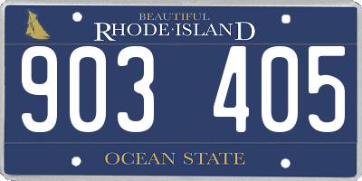 RI license plate 903405