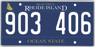 RI license plate 903406