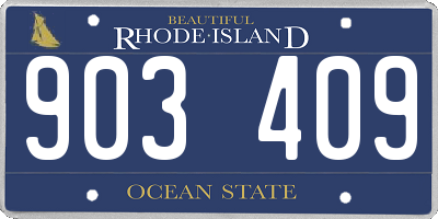 RI license plate 903409