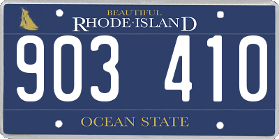 RI license plate 903410