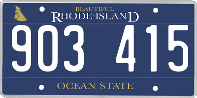 RI license plate 903415