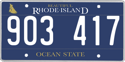 RI license plate 903417