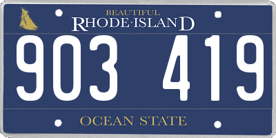 RI license plate 903419