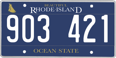 RI license plate 903421