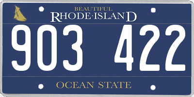 RI license plate 903422