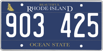 RI license plate 903425