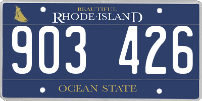 RI license plate 903426