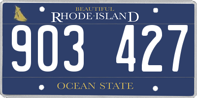 RI license plate 903427