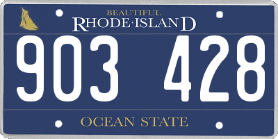 RI license plate 903428