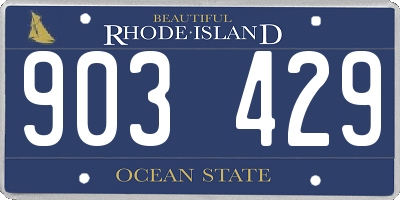 RI license plate 903429