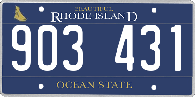 RI license plate 903431