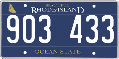 RI license plate 903433