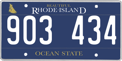 RI license plate 903434