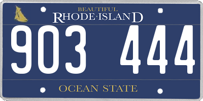 RI license plate 903444