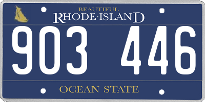 RI license plate 903446