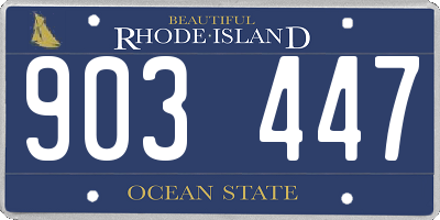 RI license plate 903447
