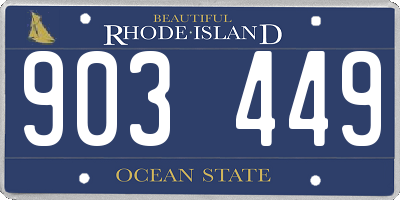 RI license plate 903449