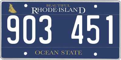 RI license plate 903451