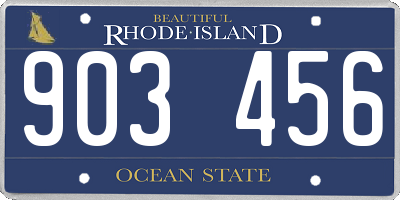 RI license plate 903456