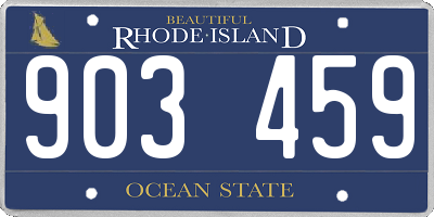 RI license plate 903459