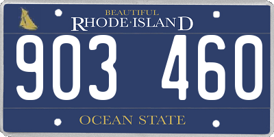 RI license plate 903460