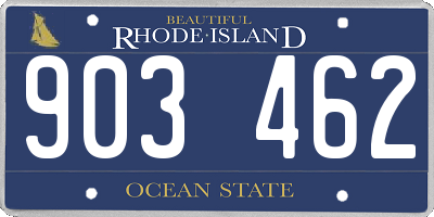 RI license plate 903462