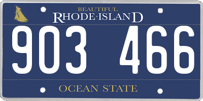 RI license plate 903466