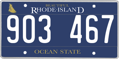 RI license plate 903467