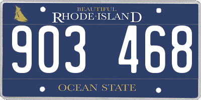 RI license plate 903468