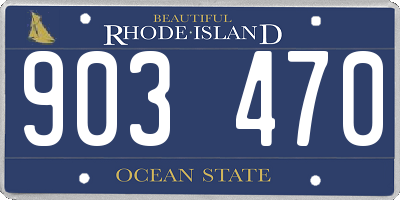 RI license plate 903470