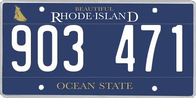 RI license plate 903471