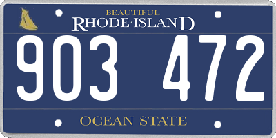 RI license plate 903472