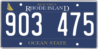 RI license plate 903475