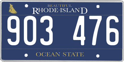 RI license plate 903476