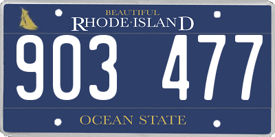 RI license plate 903477