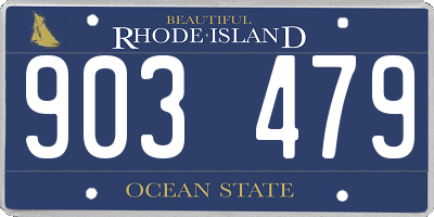 RI license plate 903479