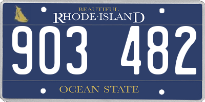 RI license plate 903482
