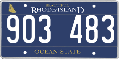RI license plate 903483