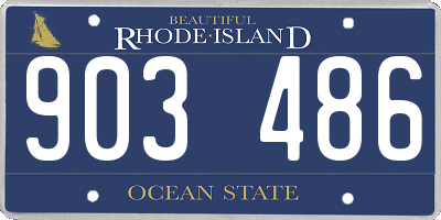 RI license plate 903486