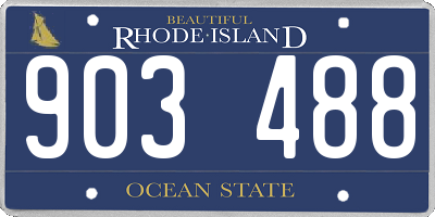 RI license plate 903488