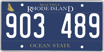 RI license plate 903489