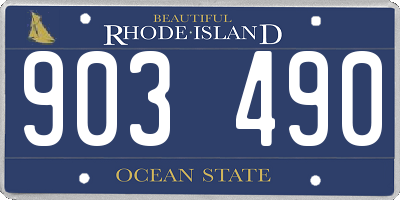RI license plate 903490